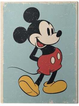 Print op canvas Mickey Mouse - Retro