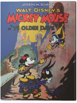Print op canvas Mickey Mouse - Ye Olden Days