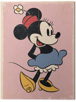 Print op canvas Minnie Mouse - Retro
