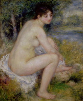 Print op canvas Nude in a Landscape, 1883