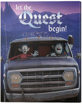 Print op canvas Onward - Let The Quest Begin!