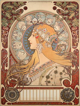 Canvas Poster by Alphonse Mucha  for the magazine “La plume””