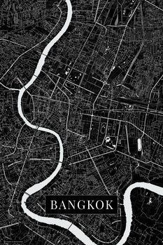 Canvas Print Bangkok black