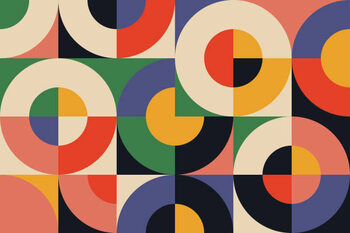 Canvas Print Bauhaus Geometry Artwork Abstract Vector Design