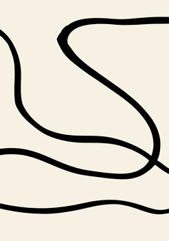 Canvas Print Black Lines 01