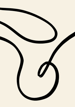 Canvas Print Black Lines 02