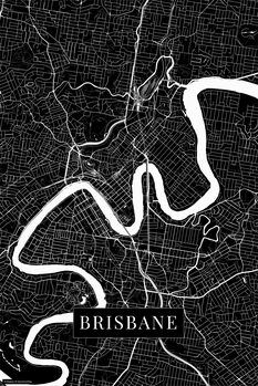 Canvas Print Brisbane black