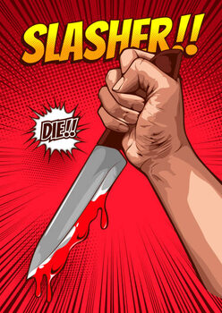 Canvas Print horror comic cover template 1
