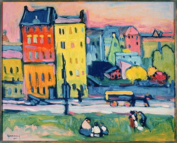 Canvas Print Houses in Munich, 1908