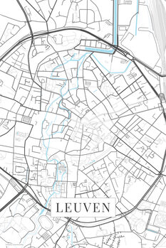 Canvas Print Leuven white