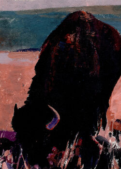 Canvas Print Lone Bison, c.2026