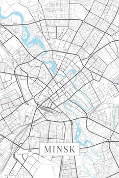 Canvas Print Minsk white
