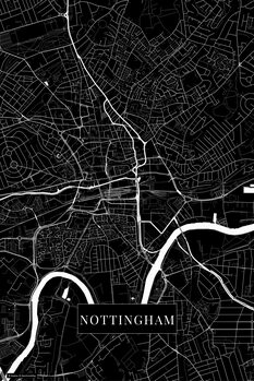 Canvas Print Nottingham black