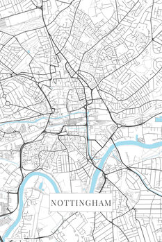 Canvas Print Nottingham white