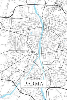 Canvas Print Parma white