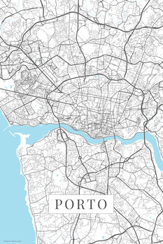 Canvas Print Porto white