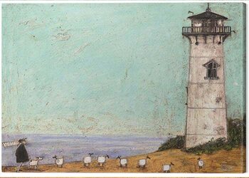 Canvas Print Sam Toft - Seven Sisters and a Lighthouse