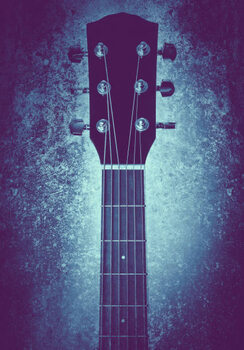 Canvas Print Textured guitar neck