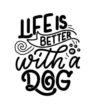 Canvas Print Vector illustration with funny phrase. Hand