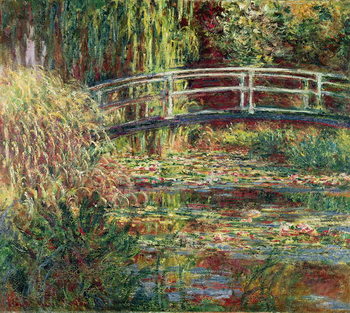 Canvas Print Waterlily Pond: Pink Harmony, 1900