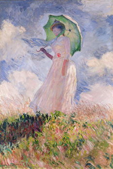 Canvas Print Woman with Parasol turned to the Left, 1886