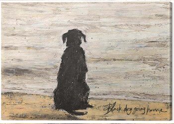 Print op canvas Sam Toft - Black Dog Going Home