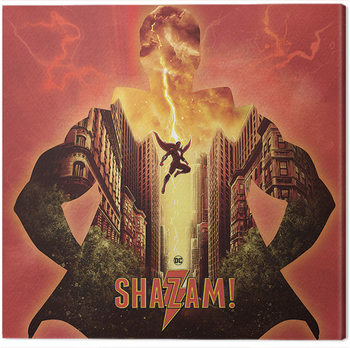 Print op canvas Shazam - Shake The Heavens