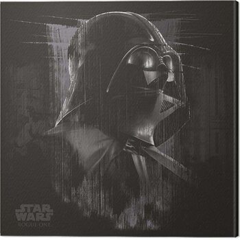 Print op canvas Star Wars: Rogue One - Darth Vader Black