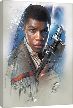 Print op canvas Star Wars: The Last Jedi - Finn Brushstroke