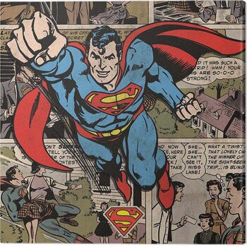 Print op canvas Superman - Burst