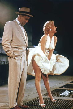Print op canvas Tom Ewell And Marilyn Monroe