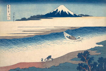 Print op canvas Ukiyo-e Print of the Tama River