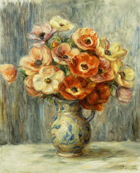 Print op canvas Vase d'Anemones,