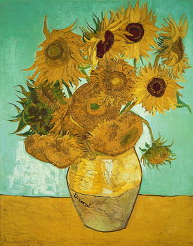 Print op canvas Vincent van Gogh - Zonnebloemen