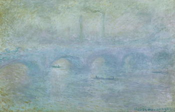 Print op canvas Waterloo Bridge, Effect of Fog, 1903