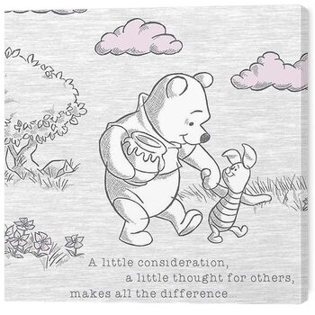 Print op canvas Winnie the Pooh - A Little Consideration