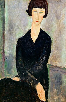 Canvas Woman in Black Dress