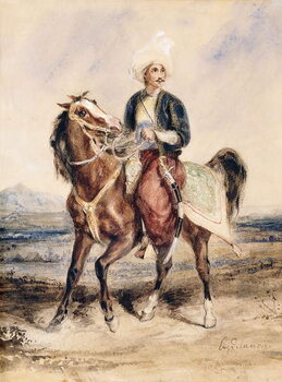 Schilderij op canvas An Arab Warrior on Horseback i