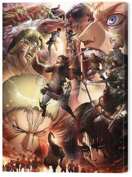 Schilderij op canvas Attack on Titan: S03 - Epic Struggle