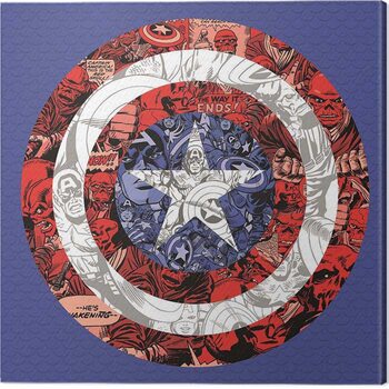 Schilderij op canvas Captain America - Shield Collage