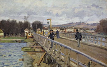 Schilderij op canvas Footbridge at Argenteuil, 1872