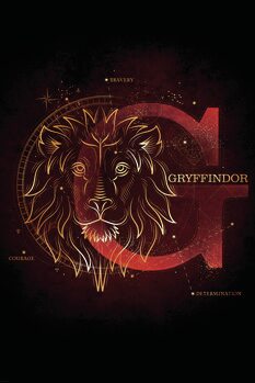 Schilderij op canvas Harry Potter - Gryffindor Initial