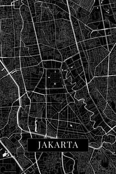 Obraz na plátne Jakarta black