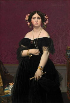 Obraz na plátne Madame Moitessier, 1851