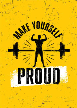 Obraz na plátne Make Yourself Proud. Strong Workout Fit