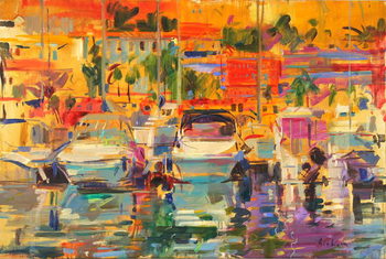 Schilderij op canvas Riviera Harbour Sun
