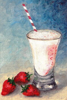 Schilderij op canvas Strawberry Juice