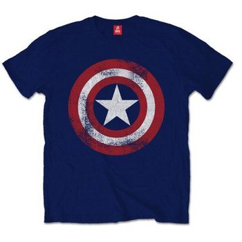 T-shirt Captain America - Distress Shield XXL