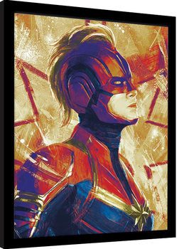 Poster incorniciato Captain Marvel - Paint