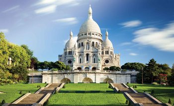 Carta da parati Basilica Sacro Cuore di Parigi Città